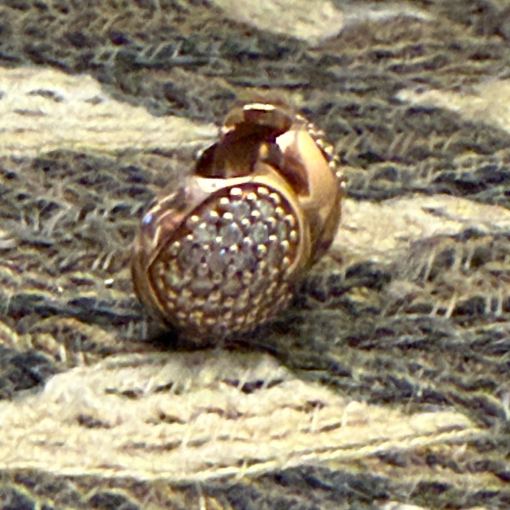 Pandora Elegant Rose Gold and Silver Clip Bead